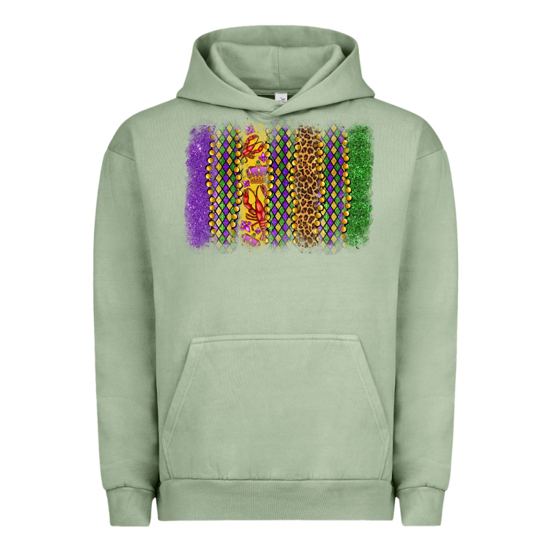 Mardi Gras Brushstroke Urban Hoodie by OliviaCreatesArt | Teevron
