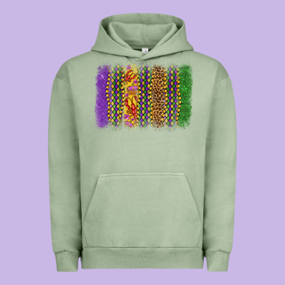 Mardi Gras Brushstroke Urban Hoodie Designed By Oliviacreatesart