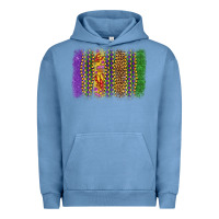 Pigment Pebble Blue mardi gras brushstroke Urban Hoodie - OliviaCreatesArt