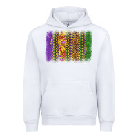 White mardi gras brushstroke Urban Hoodie - OliviaCreatesArt