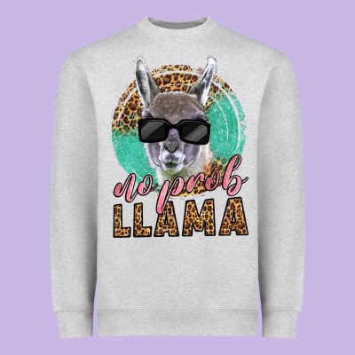 Western No Prob Llama Heavyweight Sweatshirt Designed By Lillyallendesigns