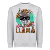 Heather Grey western no prob llama Heavyweight Sweatshirt - LillyAllenDesigns