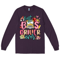 Plum best bus driver ever Long Sleeve Tee - MaliasSmallBusiness