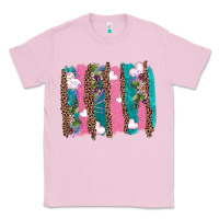 Bubblegum Pink v.d turquoise leopard and flowers  brushstrokes Classic Tee - AdoDesignShop