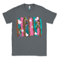Charcoal Heather v.d turquoise leopard and flowers  brushstrokes Classic Tee - AdoDesignShop