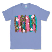 Colony Blue v.d turquoise leopard and flowers  brushstrokes Classic Tee - AdoDesignShop