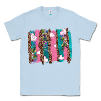 Dusty Blue v.d turquoise leopard and flowers  brushstrokes Classic Tee - AdoDesignShop