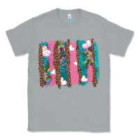 Heather Grey v.d turquoise leopard and flowers  brushstrokes Classic Tee - AdoDesignShop