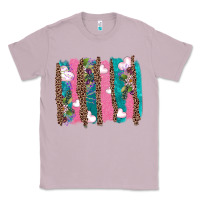 Lilac v.d turquoise leopard and flowers  brushstrokes Classic Tee - AdoDesignShop