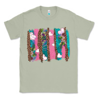 Matcha v.d turquoise leopard and flowers  brushstrokes Classic Tee - AdoDesignShop