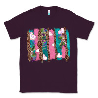 Plum v.d turquoise leopard and flowers  brushstrokes Classic Tee - AdoDesignShop