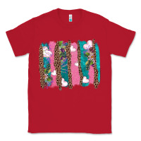Red v.d turquoise leopard and flowers  brushstrokes Classic Tee - AdoDesignShop