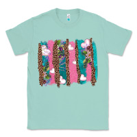 Seafoam v.d turquoise leopard and flowers  brushstrokes Classic Tee - AdoDesignShop
