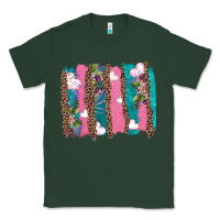 Sports Green v.d turquoise leopard and flowers  brushstrokes Classic Tee - AdoDesignShop