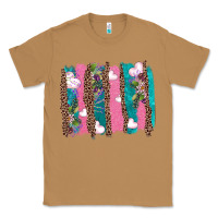 Toasted Coconut v.d turquoise leopard and flowers  brushstrokes Classic Tee - AdoDesignShop