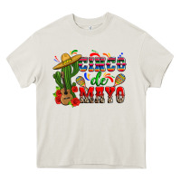 Cream cinco de mayo cactus Heavy Core Tee - Zillion Design Studio