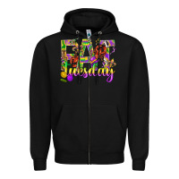 Black Mardi Gras fat tuesday Zipper Hoodie - BundleAndBundleShop