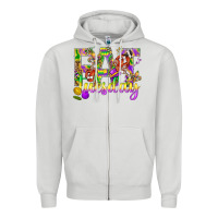 Dove Grey Mardi Gras fat tuesday Zipper Hoodie - BundleAndBundleShop