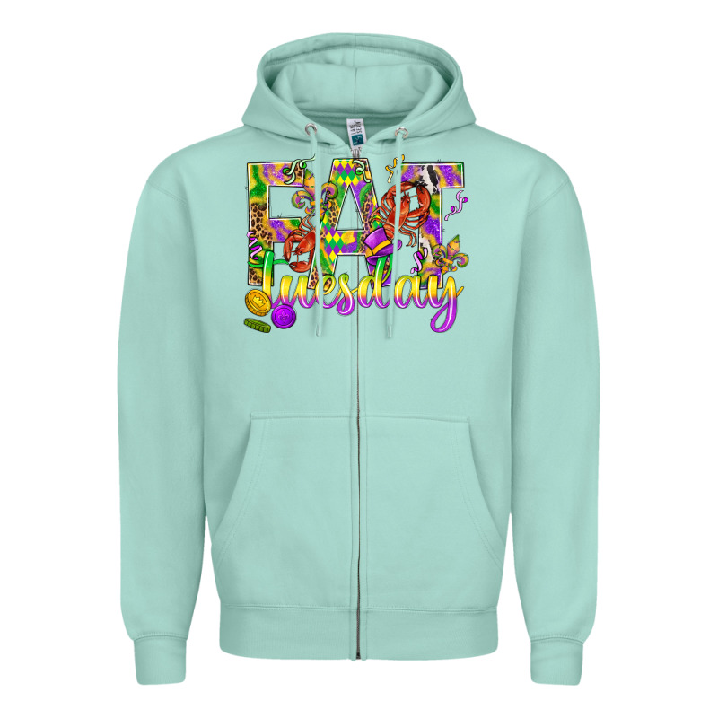 Mardi Gras Fat Tuesday Zipper Hoodie by BundleAndBundleShop | Teevron