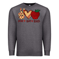 Charcoal Heather Peace Love Teach Premium Sweatshirt - Bettercallsaul