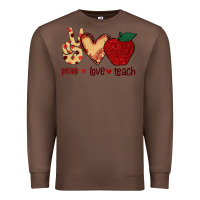 Chestnut Peace Love Teach Premium Sweatshirt - Bettercallsaul