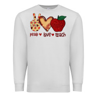 Dove Grey Peace Love Teach Premium Sweatshirt - Bettercallsaul