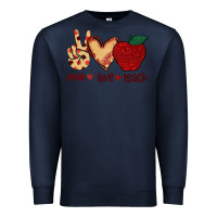 Navy Peace Love Teach Premium Sweatshirt - Bettercallsaul