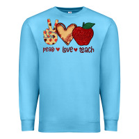 Ocean Blue Peace Love Teach Premium Sweatshirt - Bettercallsaul