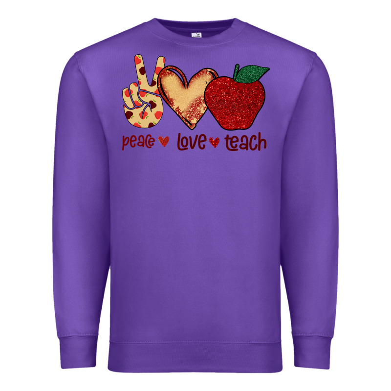 Peace Love Teach Premium Sweatshirt by Bettercallsaul | Teevron