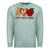 Seafoam Peace Love Teach Premium Sweatshirt - Bettercallsaul