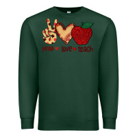 Sports Green Peace Love Teach Premium Sweatshirt - Bettercallsaul