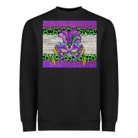 Black mardi gras  mask Heavyweight Sweatshirt - BarkalooDesign