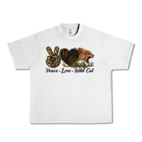 Lunar Rock Peace Love Wild Cat Head Urban Heavy Tee - LillyAllenDesigns