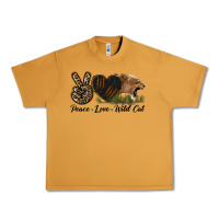 Peanut Butter Peace Love Wild Cat Head Urban Heavy Tee - LillyAllenDesigns
