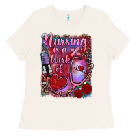 Bone nursing is a work of heart Ladies Tee - RanaPortraitStore