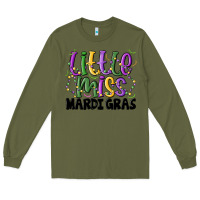 Army Green little miss mardi gras Long Sleeve Tee - MaliasSmallBusiness