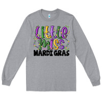 Heather Grey little miss mardi gras Long Sleeve Tee - MaliasSmallBusiness