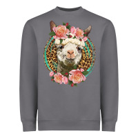 Storm western llama and roses Heavyweight Sweatshirt - LillyAllenDesigns