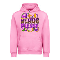 Fuchsia Pink beads please mardi gras Urban Hoodie - OliviaCreatesArt
