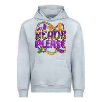 Heather Grey beads please mardi gras Urban Hoodie - OliviaCreatesArt