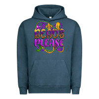 Pigment Midnight Navy beads please mardi gras Urban Hoodie - OliviaCreatesArt