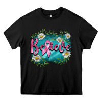 Black breast cancer believe Heavy Core Tee - BarkalooDesign