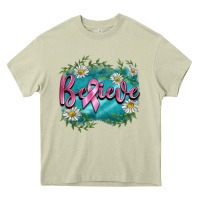 Mossy breast cancer believe Heavy Core Tee - BarkalooDesign