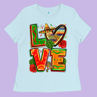 Love Mexico Ladies Tee Designed By Zillion Design Studio