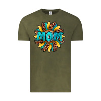 Vintage Olive sunflower mom leopard Vintage Tee - Artiststas