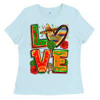 Baby Blue love mexico Ladies Tee - Zillion Design Studio