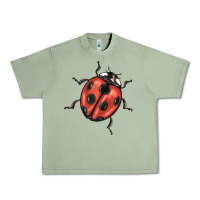 Oil Green ladybug Urban Heavy Tee - BarkalooDesign