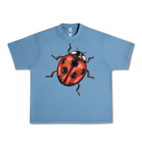 Pebble Blue ladybug Urban Heavy Tee - BarkalooDesign