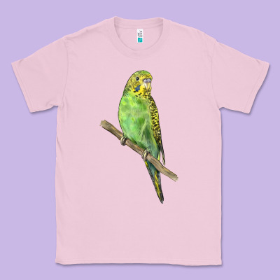 Budgeriar Bird Parrot Classic Tee Designed By Lillyallendesigns