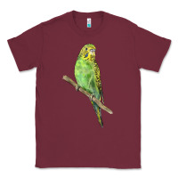 Burgundy Budgeriar Bird Parrot Classic Tee - LillyAllenDesigns